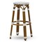 Baxton Studio Joelle Navy and White Bamboo Style Stackable Bistro Bar Stool 150-8983 - alternate 1